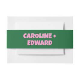 Groovy Bold Groen Roze Rood Funky Bruiloft Uitnodigingen Wikkel