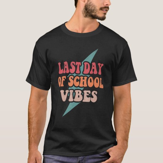 Groovy Bolt Laatste Dag van School Vibes T-shirt (Voorkant)