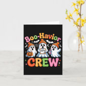 Groovy Boo-Behaviour Crew Gedragsanalist Halloween Kaart (Gele Bloem)
