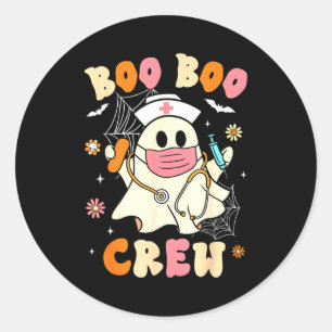 Groovy boo boo bemanning verpleegster halloween sc ronde sticker