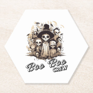 Groovy Boo Boo Crew Halloween Ghost stedelingen Kartonnen Onderzetters
