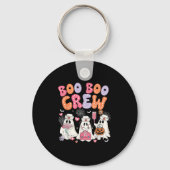 Groovy Boo Boo Crew Nurse Funny Ghost Halloween Te Sleutelhanger (Voorkant)