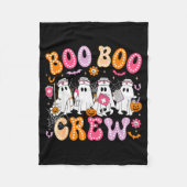 Groovy Boo Boo Crew Nurse Funny Ghost Women Hallow Fleece Deken (Voorkant)