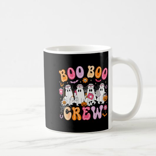 Groovy Boo Boo Crew Nurse Funny Ghost Women Hallow Koffiemok (Rechts)