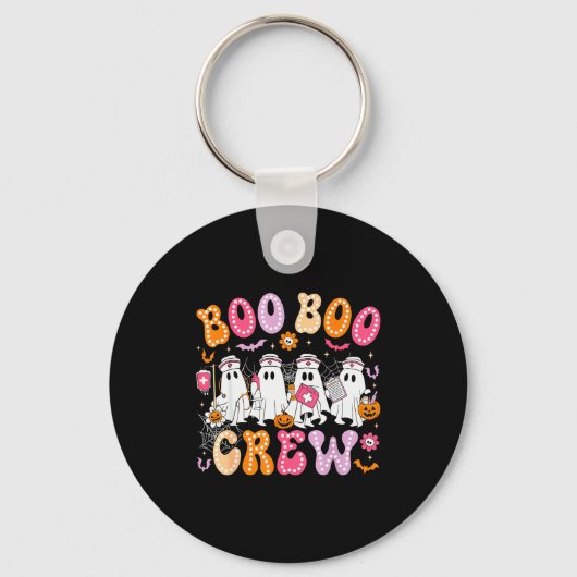 Groovy Boo Boo Crew Nurse Funny Ghost Women Hallow Sleutelhanger (Voorkant)