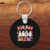 Groovy Boo Boo Crew Nurse Funny Ghost Women Hallow Sleutelhanger (Voorkant)