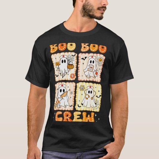 Groovy Boo Boo Crew Nurse Funny Ghost Women Hallow T-shirt (Voorkant)