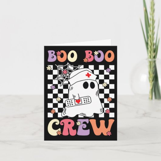 Groovy Boo Boo Crew Nurse Ghost Paramedic EMT EMS Kaart (Voorkant)
