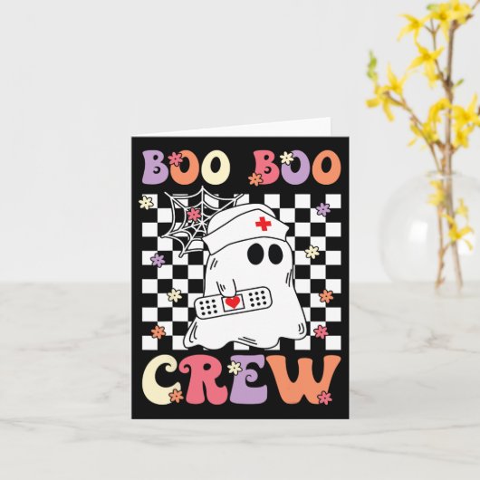 Groovy Boo Boo Crew Nurse Ghost Paramedic EMT EMS Kaart (Gele Bloem)