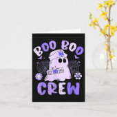 Groovy Boo Boo Crew Verpleegster Grappige Ghost Vr Kaart (Gele Bloem)