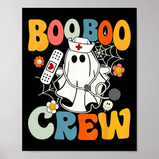 Groovy Boo Boo Crew Verpleegster Grappige Ghost Vr Poster (Voorkant)