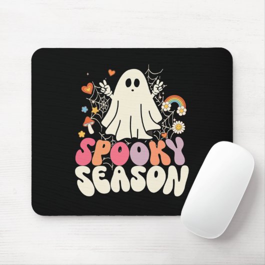 Groovy Boo Ghost Spooky Halloween Kostuums Mannen  Muismat (Met muis)