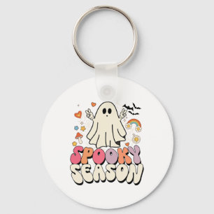 Groovy Boo Ghost Spooky Halloween Kostuums Mannen Sleutelhanger