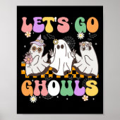 Groovy Boo Lets Go Ghouls Halloween Ghost Women Gi Poster (Voorkant)