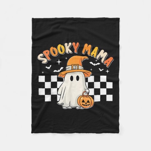 Groovy Boo One Soky Mama First Halloween Birthday Fleece Deken (Voorkant)