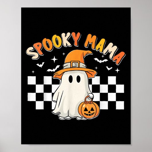 Groovy Boo One Soky Mama First Halloween Birthday  Poster (Voorkant)