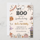 Groovy Boo! Spectaculair Halloween verjaardagsfees Kaart (Voorkant)