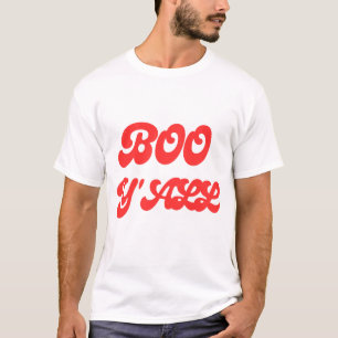 Groovy Boo Yall Retro Halloween Typografie T-shirt