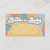 Groovy Books for Baby Retro Sunshine Baby shower Informatiekaartje (Voorkant)