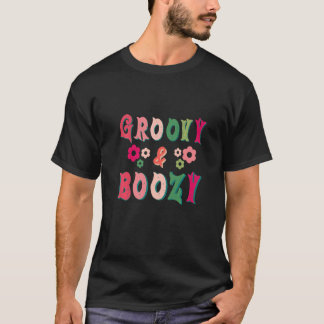 Groovy & Boozy Bruidsmeisjes Team Afscheidsceremon T-shirt