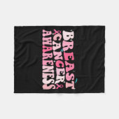 Groovy Borstkanker Bewustzijn 2023 Borstkanker Fleece Deken (Voorkant (Horizontaal))