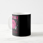 Groovy Borstkanker Bewustzijn Mannen Vrouwen Kinde Koffiemok (Voorkant links)