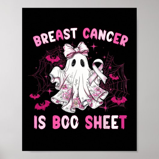 Groovy Borstkanker Is Boo Sheet Awareness Halve Poster (Voorkant)