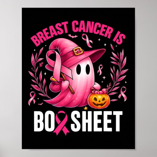 Groovy Borstkanker Is Boo Sheet Awareness Halve Poster (Voorkant)