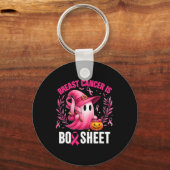 Groovy Borstkanker Is Boo Sheet Awareness Halve Sleutelhanger (Voorkant)
