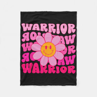 Groovy Borstkanker Warrior Flower Pink Ribbon Fleece Deken