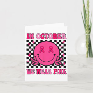 Groovy borstkankerbewustzijn in oktober Draag we Kaart