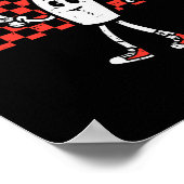 Groovy Bowling Pin Peace Retro Bowler Boys Kinder  Poster (Hoek)