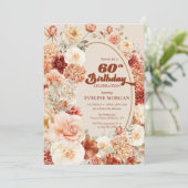 Groovy brant sinaasappel blush bordeaux 60ste verj kaart (Staand voorkant)