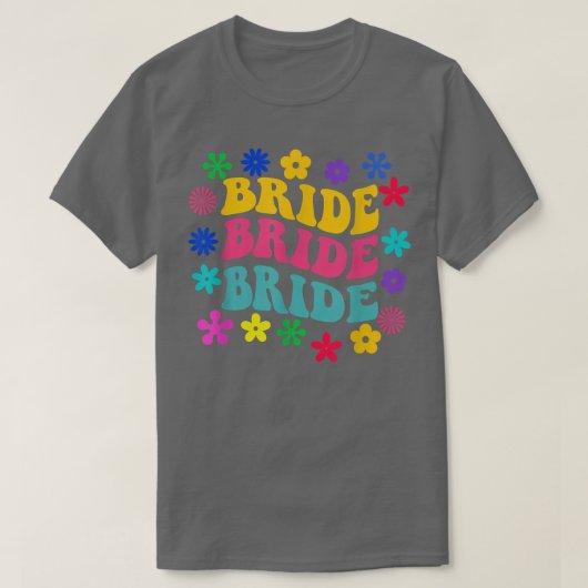 Groovy Bride Retro Bride Trendy Wedding Girls Tri T-shirt (Design voorkant)