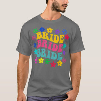 Groovy Bride Retro Bride Trendy Wedding Girls Tri T-shirt