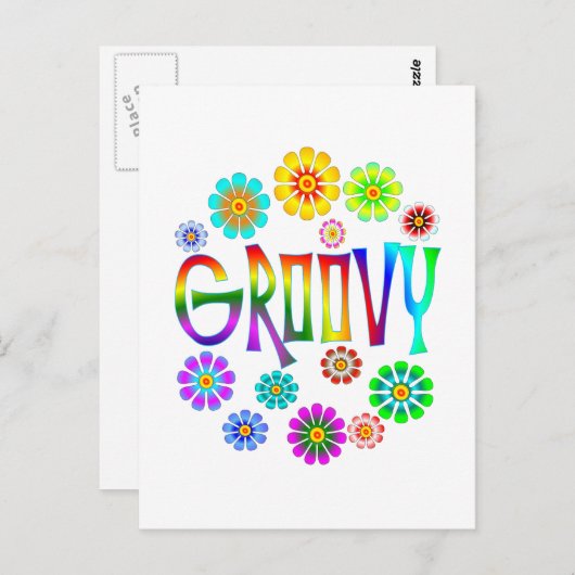 GROOVY BRIEFKAART (Voorkant / Achterkant)