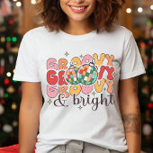 Groovy & Bright Retro Kerstdisco Glitter Ball Tri-Blend Shirt
