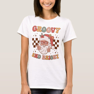 Groovy Bright Santa Peace 2023 T-shirt
