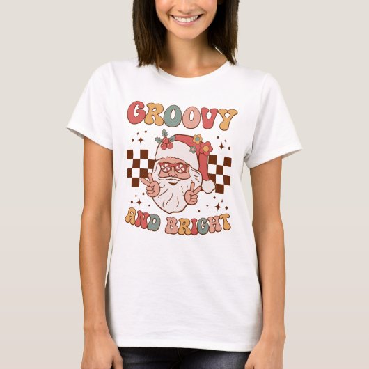 Groovy Bright Santa Peace 2023 T-shirt (Voorkant)
