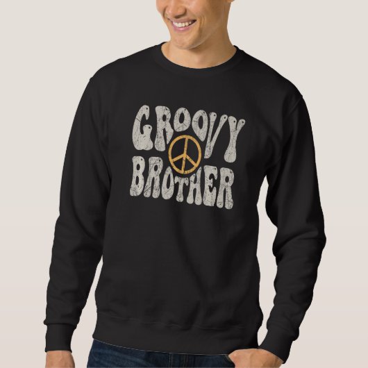 Groovy Broer 70s Esthetiek Nostalgie 1970's Retro Trui (Voorkant)