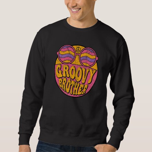 Groovy Brother 70s Aesthetic Nostalgia 1970's Retr Trui (Voorkant)