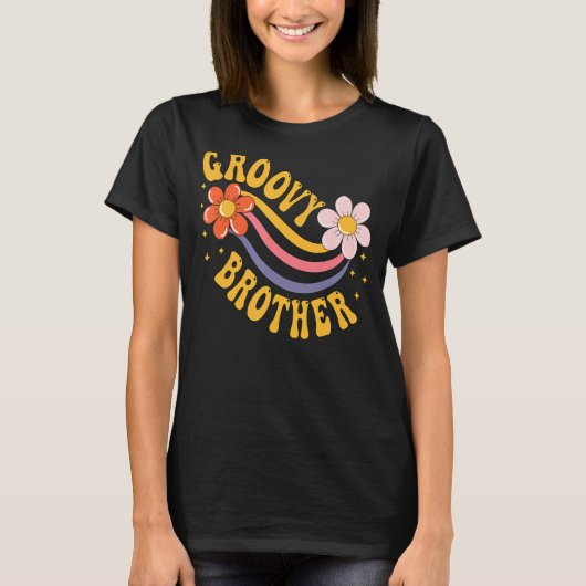 Groovy Brother 70's Aesthetisch 1970's Retro Broth T-shirt (Voorkant)