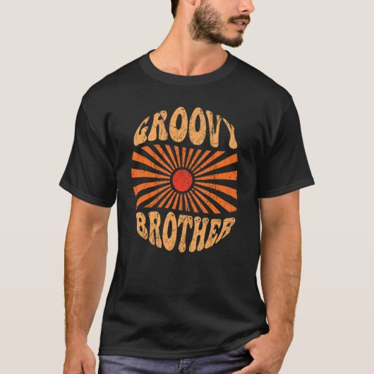 Groovy Brother 70's Aesthetisch 1970's Retro Broth T-shirt (Voorkant)