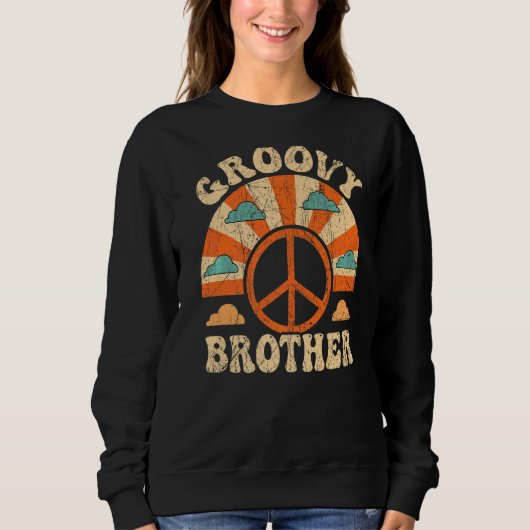 Groovy Brother 70's Aesthetisch 1970's Retro Broth Trui (Voorkant)