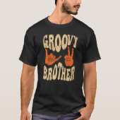 Groovy Brother 70s Aesthetische Nostalgia 1970's R T-shirt (Voorkant)