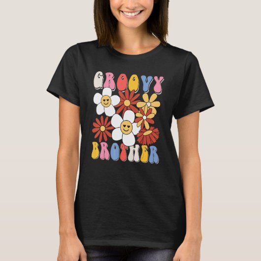 Groovy Brother Mothers Day Retro 60s 70s 80s Famil T-shirt (Voorkant)