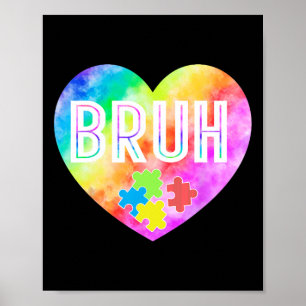 Groovy Bruh Autisme Bewustzijn Puzzel Stuk voor Jo Poster