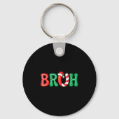 Groovy Bruh Christmas Funny Xmas Kids Teens Boys C Sleutelhanger (Voorkant)