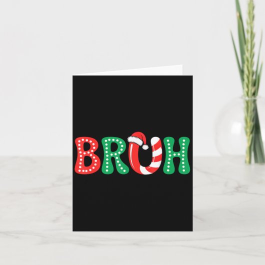 Groovy Bruh Christmas Funny Xmas Kinder Tiener Jon Kaart (Voorkant)