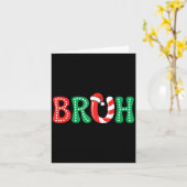 Groovy Bruh Christmas Funny Xmas Kinder Tiener Jon Kaart (Gele Bloem)